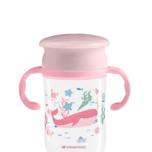 لیوان 360 درجه کیکابو مدل Deep sea حجم 300 میل pink