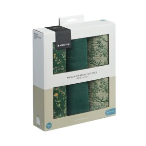 دستمال خشک کن سه عددی طرحدار کیکابو secret garden green