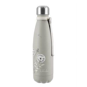 بطری استیل 500 میلی لیتر کیکابو طوسی مدل Flora
