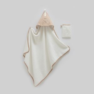 حوله حمام دو تکه طرح تدی گلدوزی کارامل