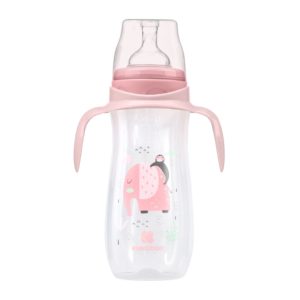 شیشه شیر دسته دار کیکابو 400 میل مدل jungle king pink