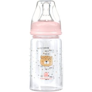 شیشه شیر شیشه ای کیکابو 120 میل مدل Savanna pink