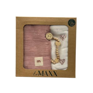 ست دو عددی پتو و بند پستانک  طرح دار لاومکس LOVE MAXX2958