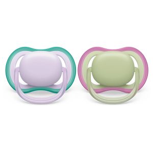 پستانک ارتودنسی اونت ۰-۶ ماه یاسی و سبز UltraAir1000
