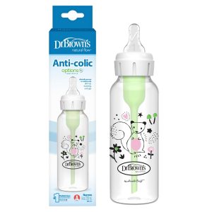 شیشه شیر طلقی باریک دکتر براون Dr Browns حجم 250 میلی لیتر