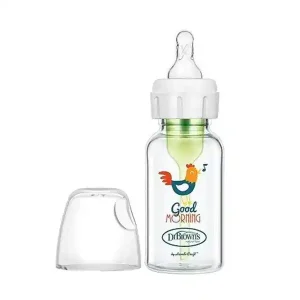 شیشه شیر پیرکس باریک 120 میل طرح خروس دکتر براون