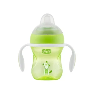 لیوان آبمیوه خوری سوپاپ دار 200 میل چیکو Chicco طرح سگ سبز