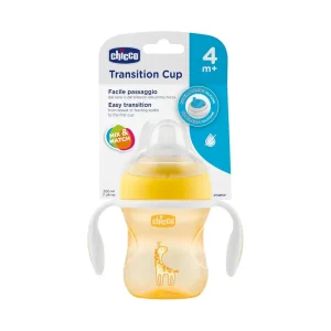 لیوان آبمیوه خوری سوپاپ دار 200 میل چیکو Chicco طرح زرافه