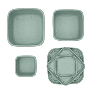 ست ظرف دربدار سیلیکونی سبز کیکابو