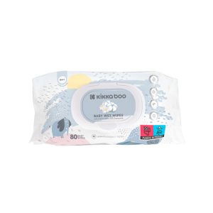 دستمال مرطوب نوزاد کیکابو بسته 80 عددی پنبه دانه