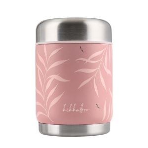 فلاسک غذا استیل کیکابو مدل صورتی Flora
