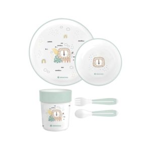 ظرف ملامین 5 تکه کیکابو kikkaboo سبز طرح savanna