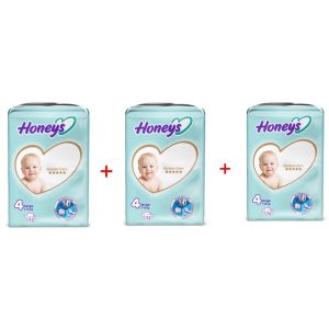 سه بسته پوشک هانیز سایز 4 کوچک ( 36عدد) Honeys
