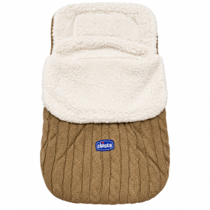 قنداق بافت قهوه ای کم رنگ  طرح chicco764