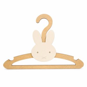 چوب لباسی چوبی طرح خرگوش سفید برجسته