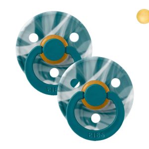 پستانک لاتکس ارتودنسی بیبز آبی سفید BIBS سایز 2