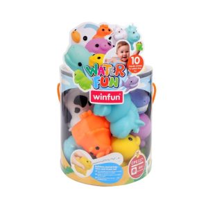 اسباب بازی پوپت 10 تکه حیوانات مزرعه و اقیانوس وین فان Win Fun