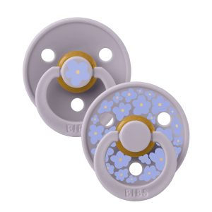 پستانک لاتکس ارتودنسی بیبز طرح گل بنفش BIBS سایز 2
