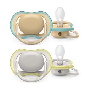 پستانک ارتودنسی اونت ۰-۶ ماه کرم و طوسی UltraAir