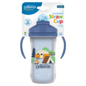 لیوان نی دار دوجداره 300 میل طرح دکتر براونز Dr.browns3248